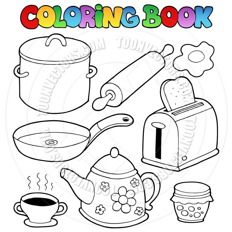 Kitchen Utensils Coloring Pages At Getdrawings Free Download