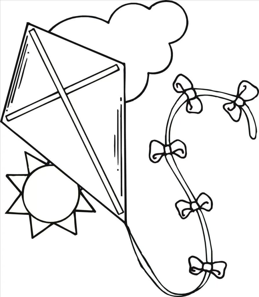 Kite Coloring Page At GetDrawings Free Download