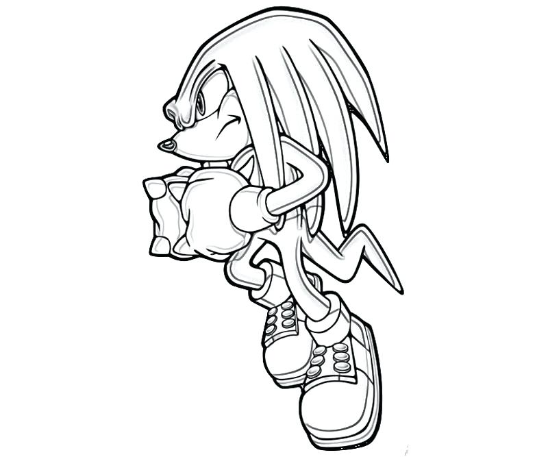 Knuckles The Echidna Coloring Pages At Getdrawings 