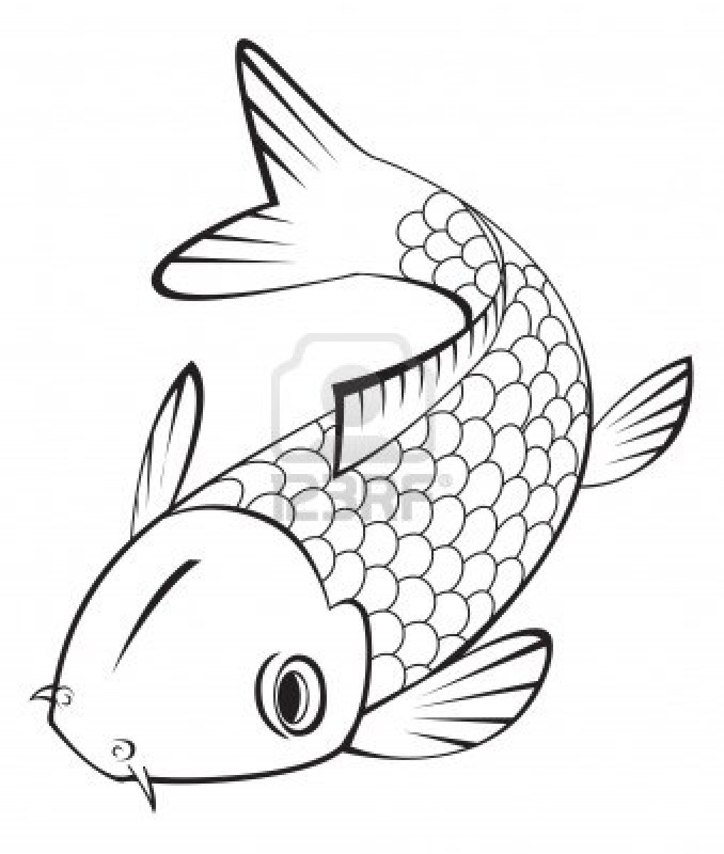 Koi Coloring Page at GetDrawings | Free download