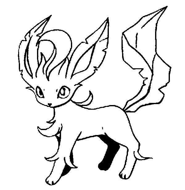 Leafeon Coloring Page At Getdrawings Free Download