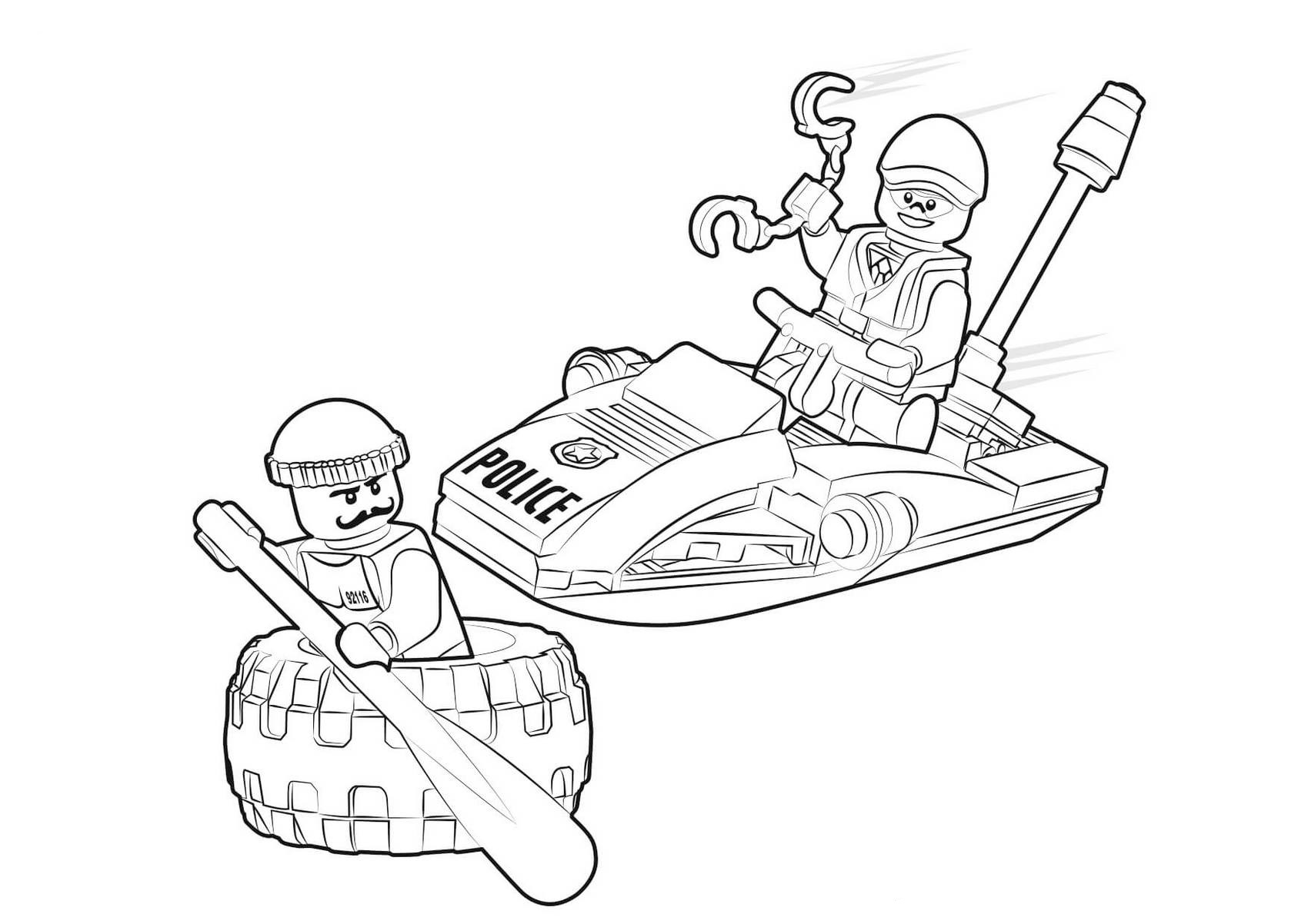 Lego Police Car Coloring Pages at GetDrawings | Free download