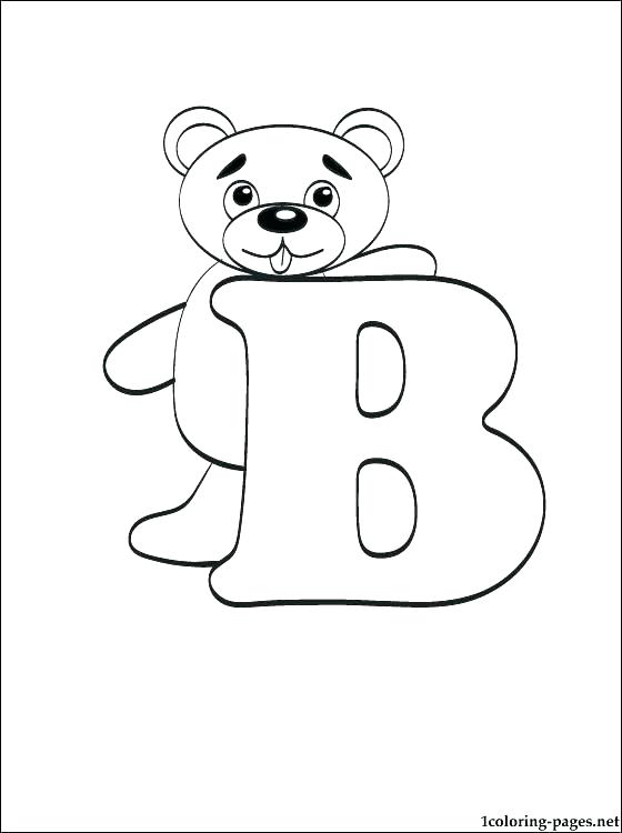 Letter B Coloring Page 1