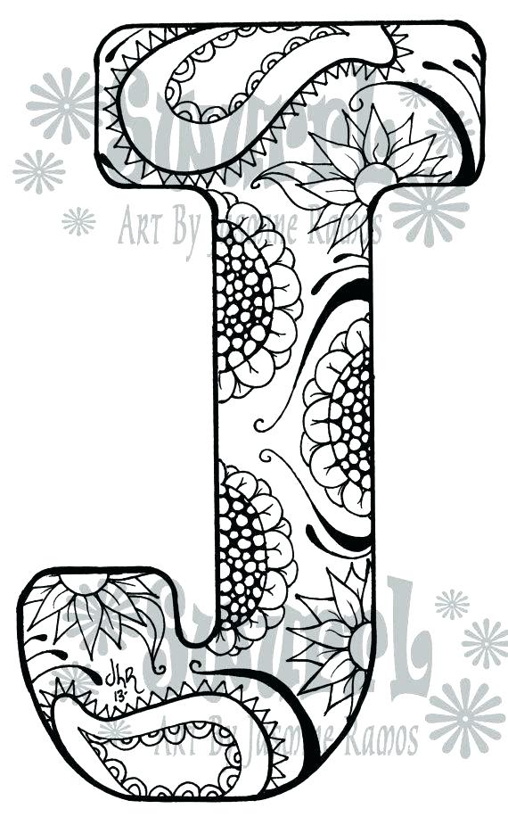 Letter Coloring Pages For Adults at GetDrawings | Free download