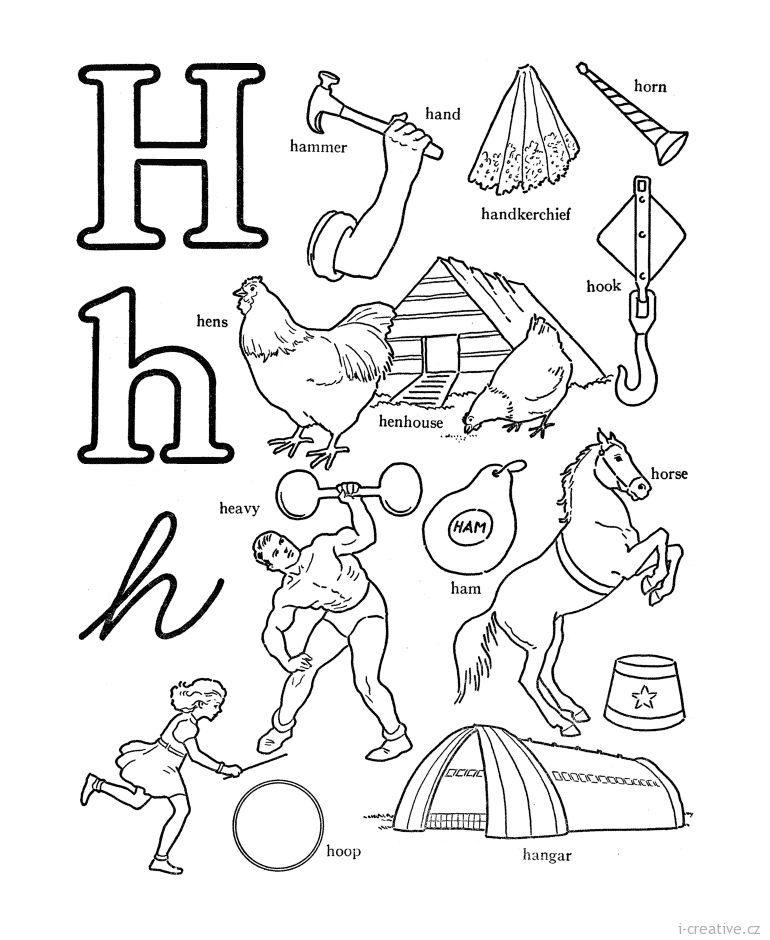 Letter H Coloring Pages Preschool at GetDrawings | Free download