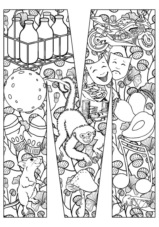 Letter M Coloring Page At GetDrawings Free Download