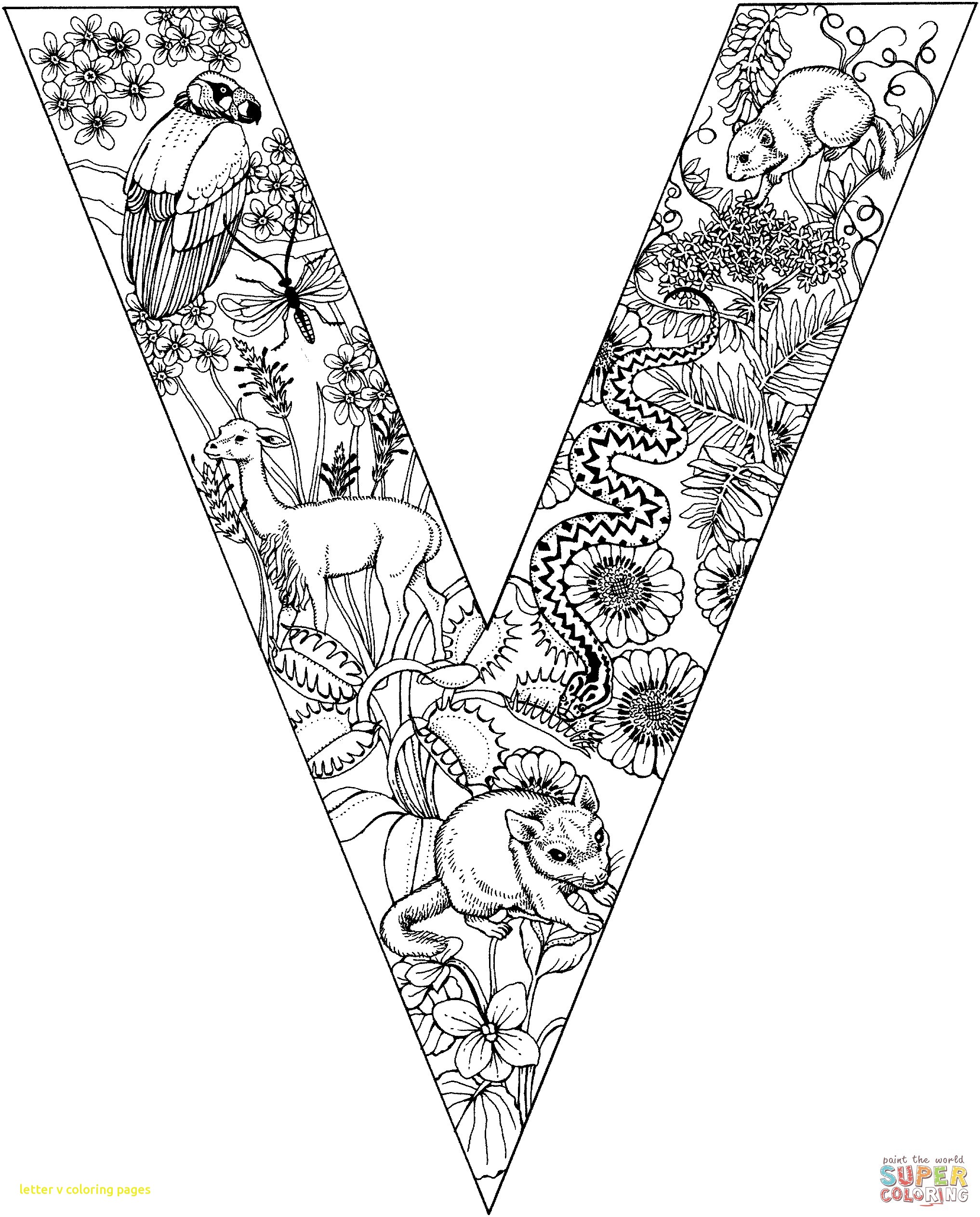 Letter V Coloring Pages Preschool at GetDrawings | Free ...