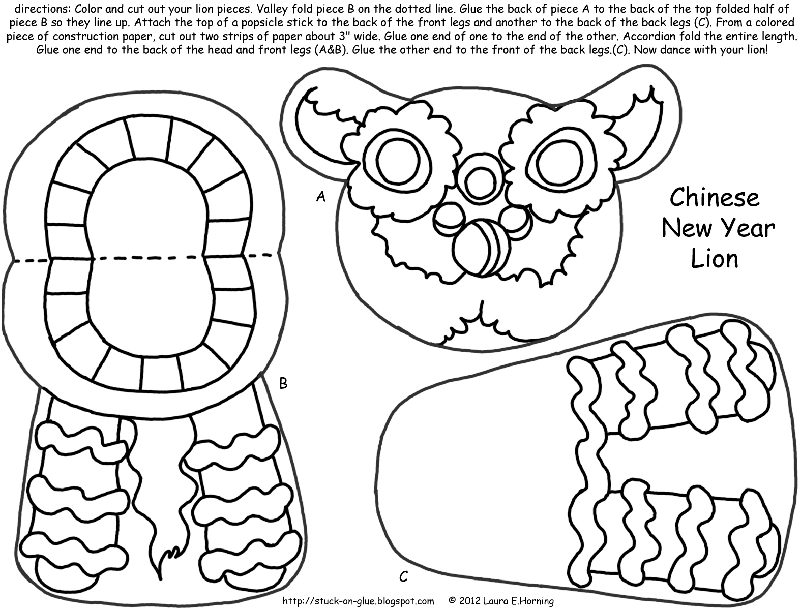 Lion Dance Coloring Page at GetDrawings | Free download