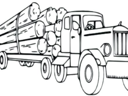 Log Truck Coloring Pages at GetDrawings | Free download