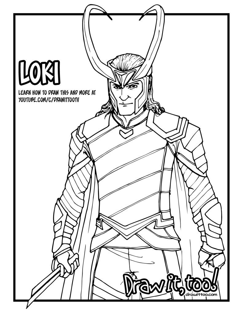 Loki Coloring Pages at GetDrawings | Free download