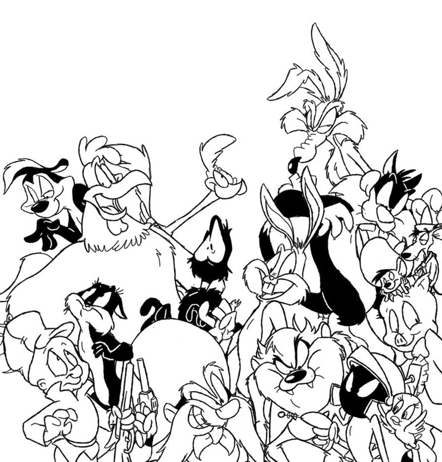 Looney Tunes Characters Coloring Pages at GetDrawings Free download