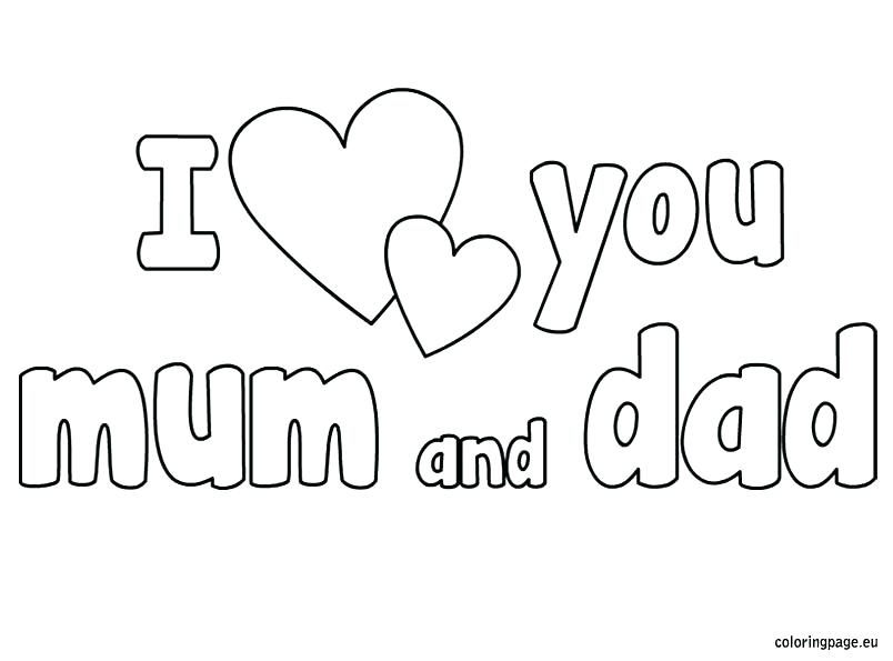 Love You Mom Coloring Pages At Getdrawings Free Download