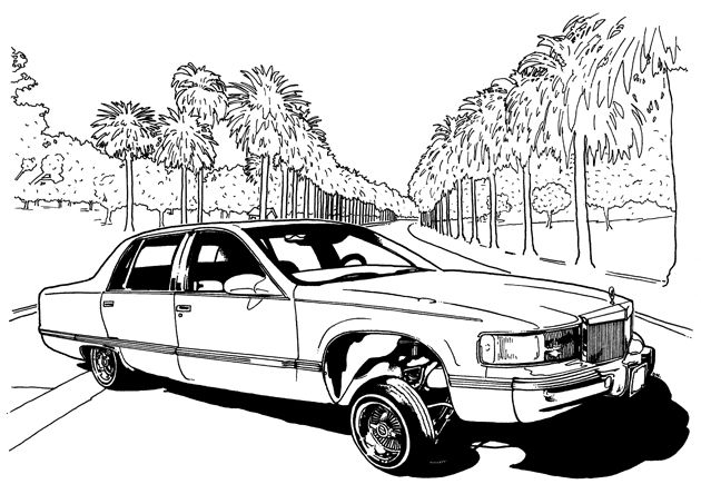 Lowrider Car Coloring Pages At Getdrawings Free Download