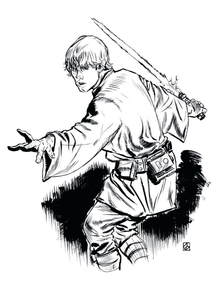 Printable Star Wars Coloring Pages Luke Skywalker  Coloring and Drawing