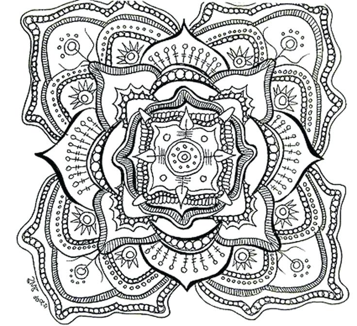 Mandala Coloring Pages Colored At Getdrawings Free Download