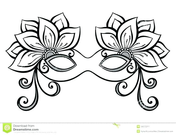 Mardi Gras Mask Coloring Pages For Kids At Getdrawings Free Download