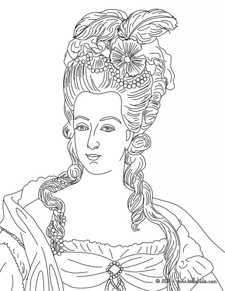 Marie Antoinette Coloring Page at GetDrawings | Free download