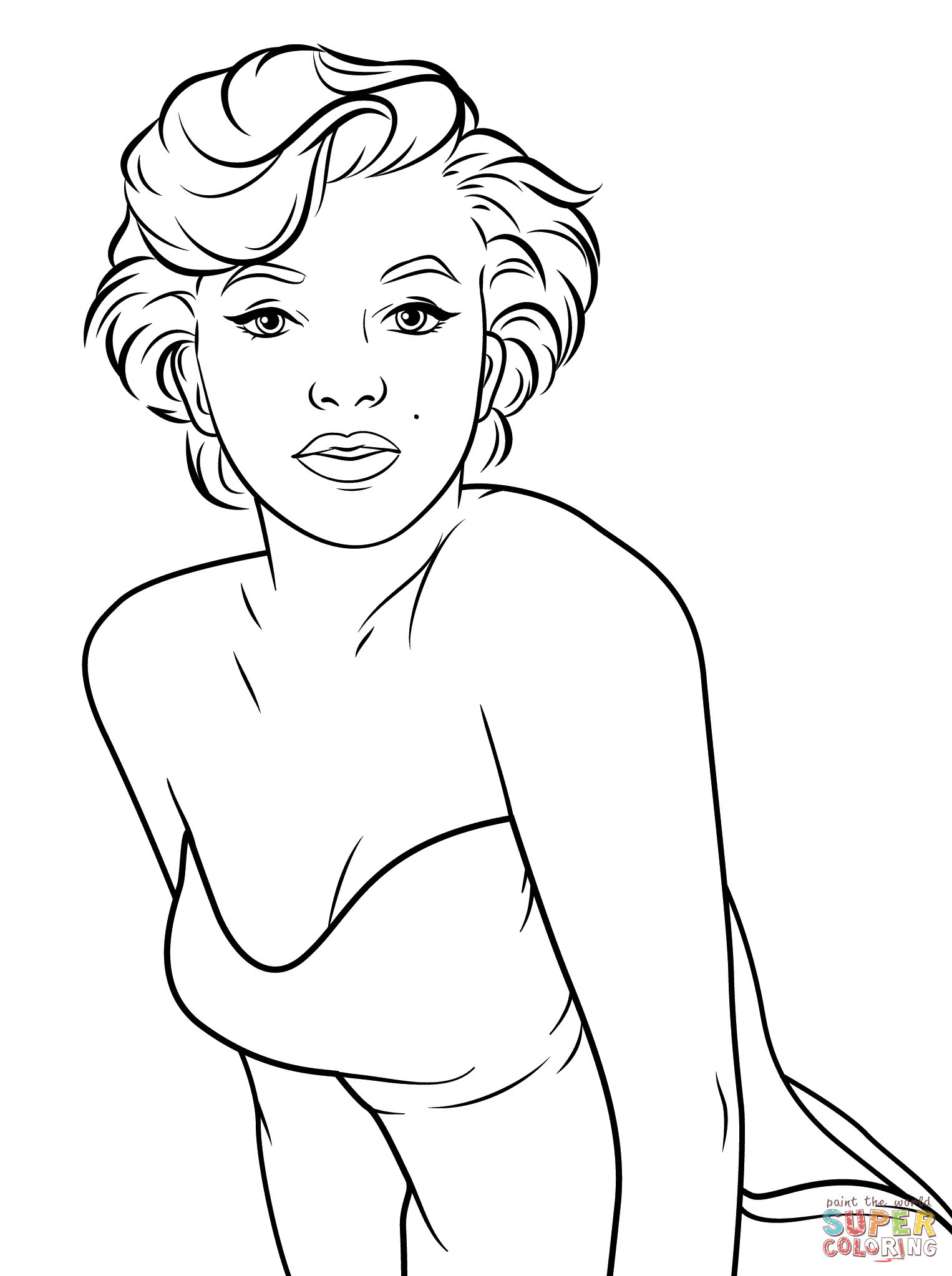 98. Found. coloring page images for 'Marilyn monroe'. 