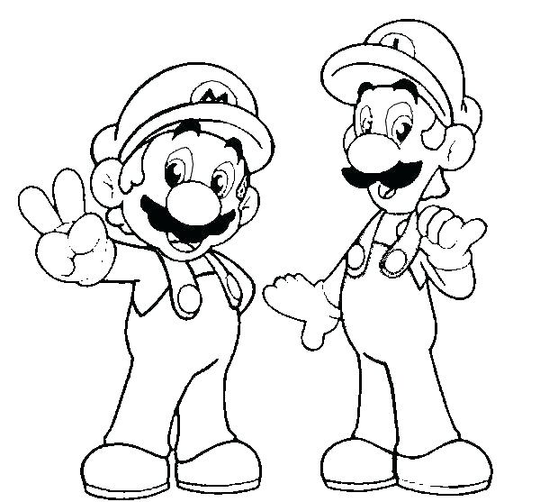 Mario And Luigi Coloring Pages at GetDrawings Free download