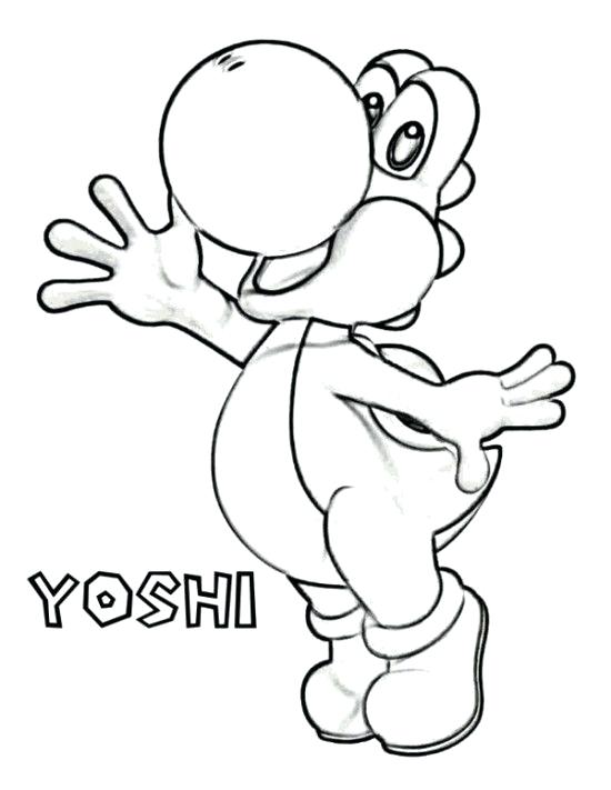 Mario Kart Coloring Pages Yoshi at GetDrawings  Free download