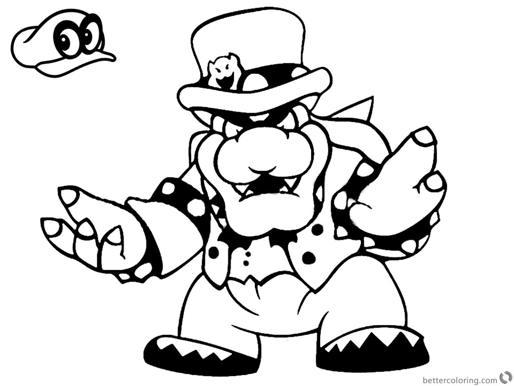 Mario Odyssey Coloring Pages at GetDrawings | Free download