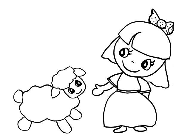 Mary Had A Little Lamb Coloring Page at GetDrawings Free download