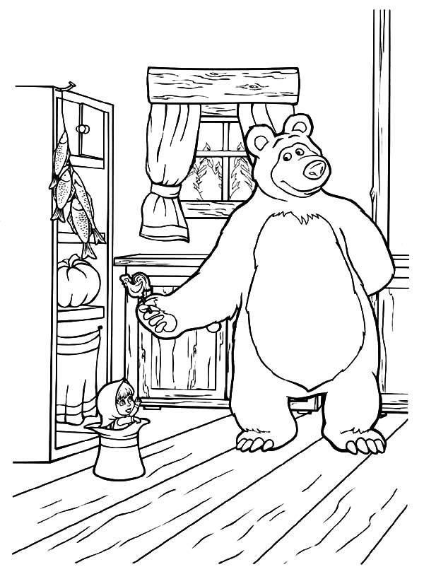 Masha And The Bear Coloring Pages at GetDrawings | Free ...