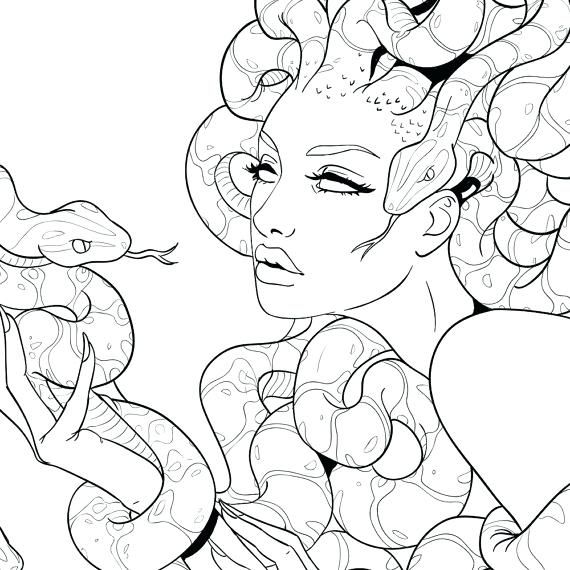 Medusa Coloring Pages at GetDrawings | Free download