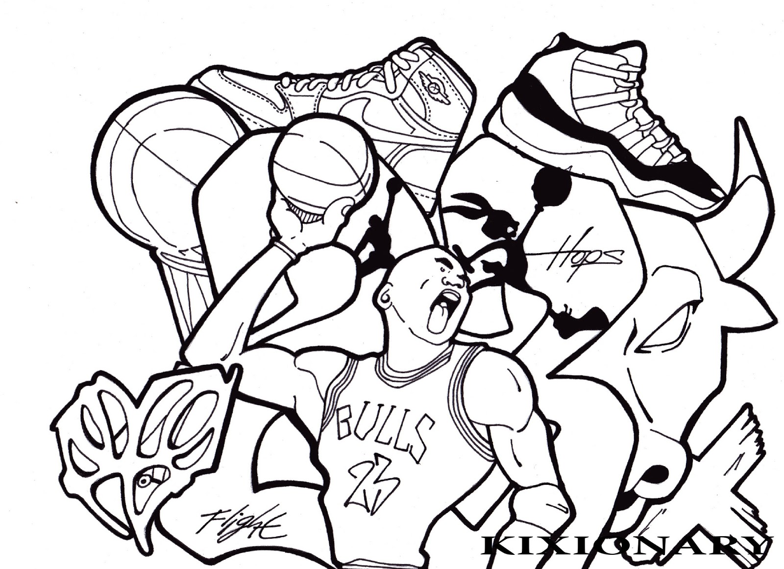 Michael Jordan Coloring Pages at GetDrawings | Free download