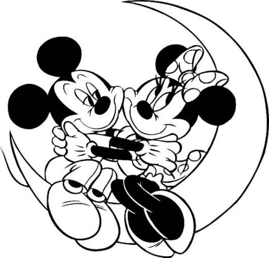 Mickey And Minnie Kissing Coloring Pages At Getdrawings Free Download 3652