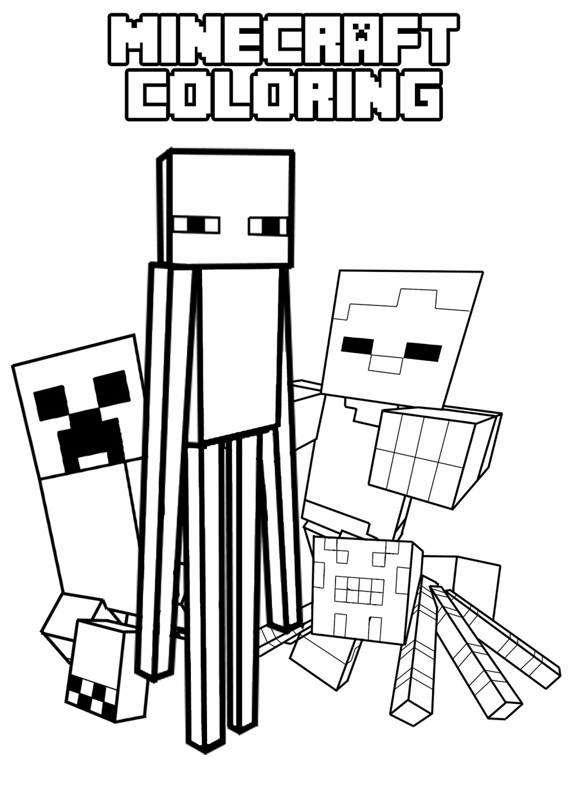 Minecraft Coloring Pages Enderman at GetDrawings | Free download