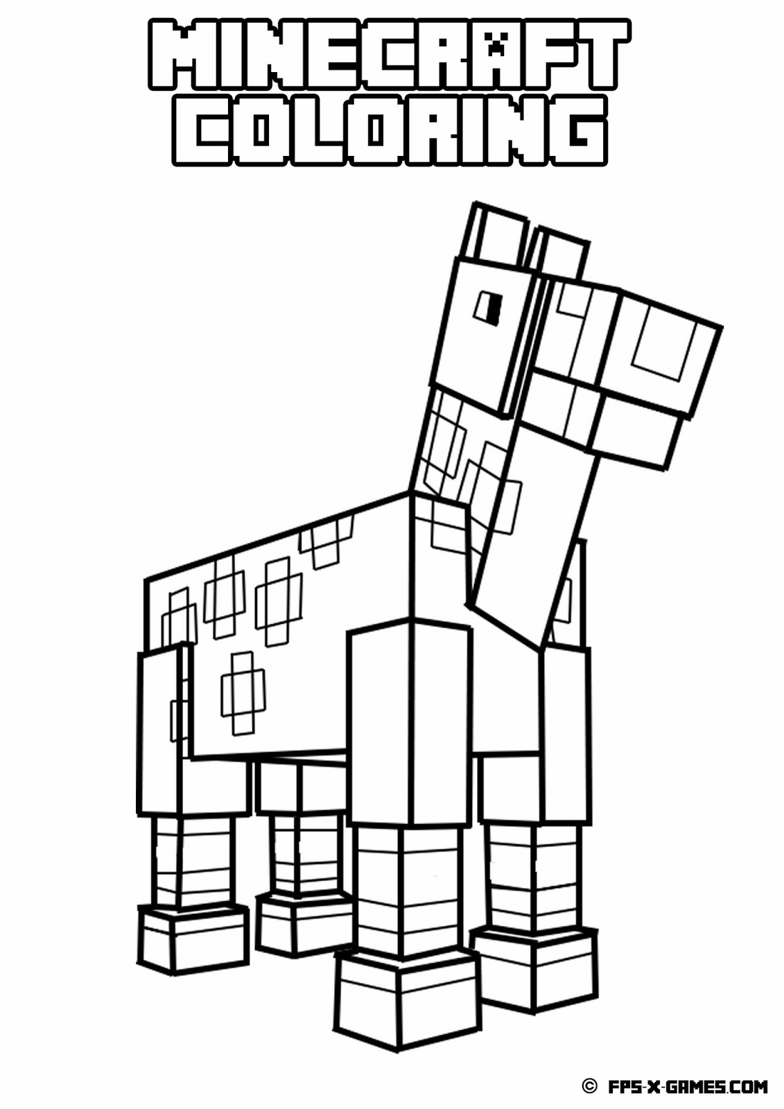Minecraft Coloring Pages Spider At GetDrawings Free Download
