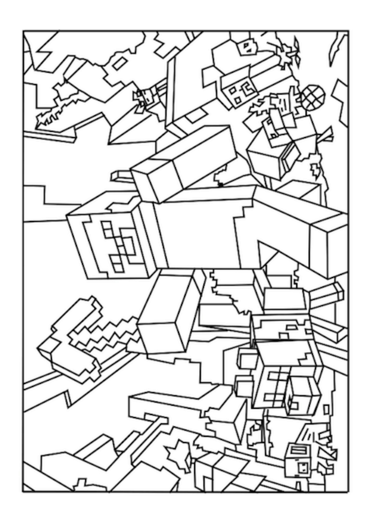 Minecraft Coloring Pages Stampy : Minecraft Stampy Cat Coloring Pages