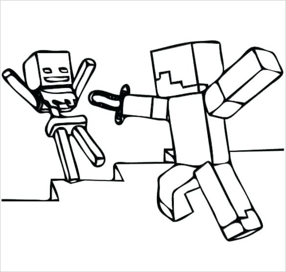 minecraft coloring pages diamond