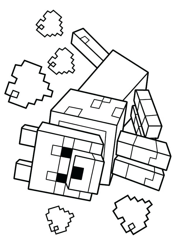 Minecraft Wolf Coloring Pages At Getdrawings Free Download