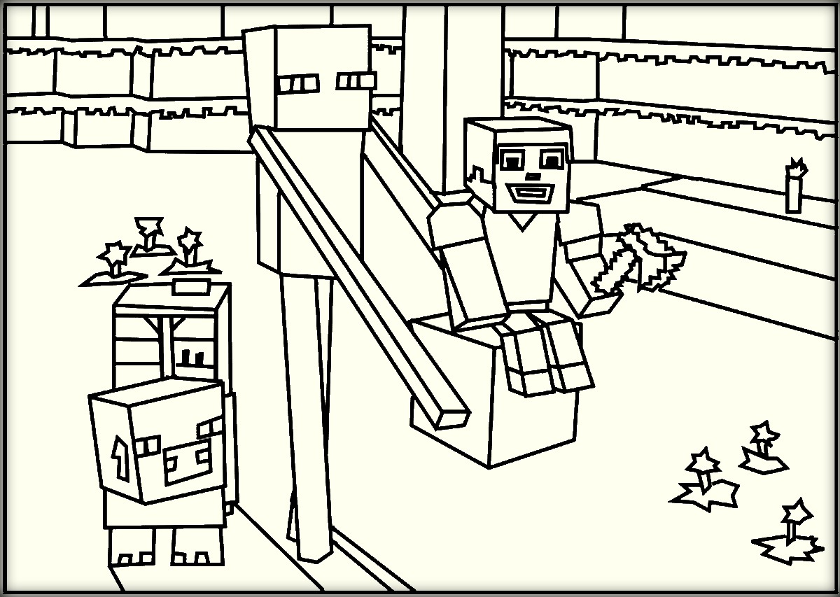 Minecraft World Coloring Pages at GetDrawings | Free download