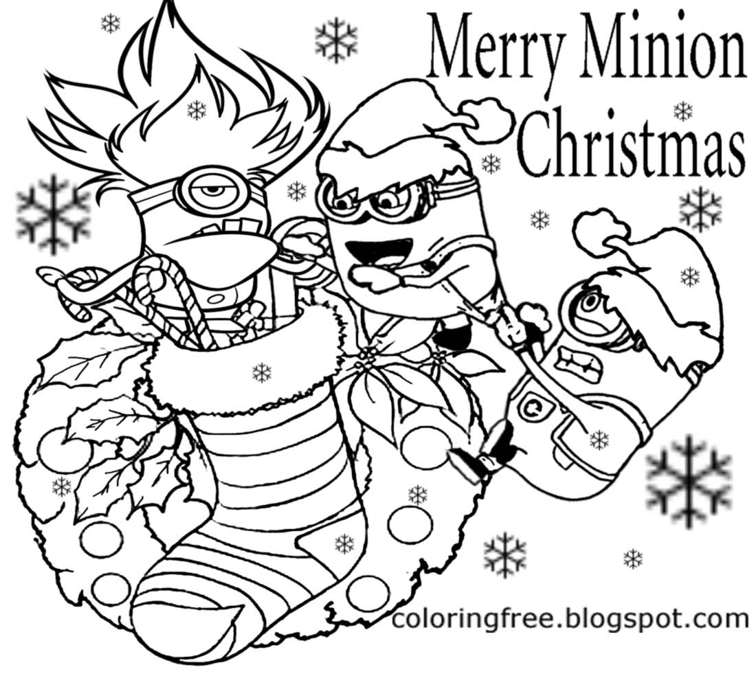 Featured image of post Minion Christmas Coloring Grab your crayons and print out some minion coloring pages