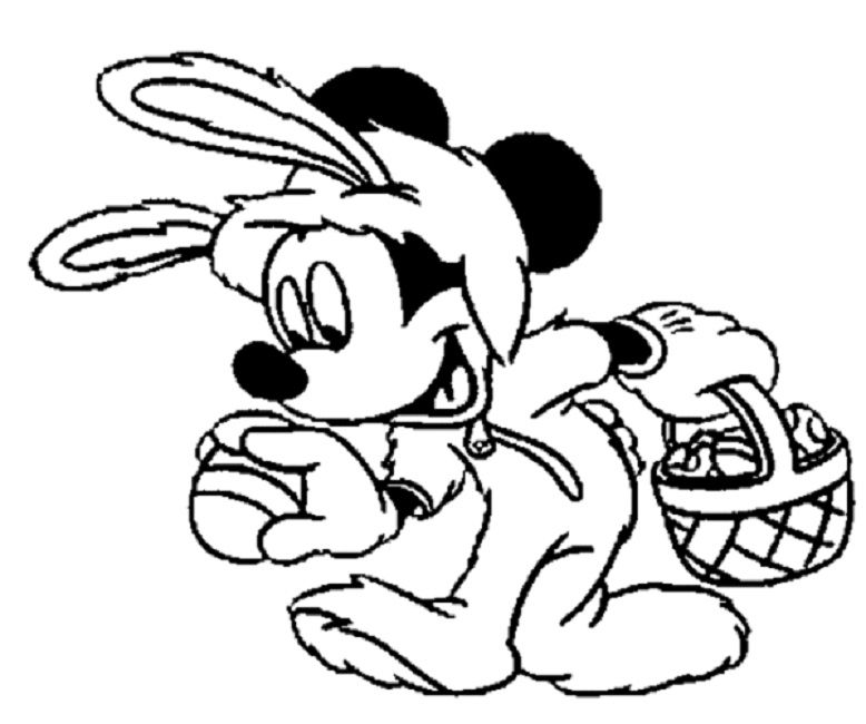 Minnie Mouse Easter Coloring Pages at GetDrawings | Free download