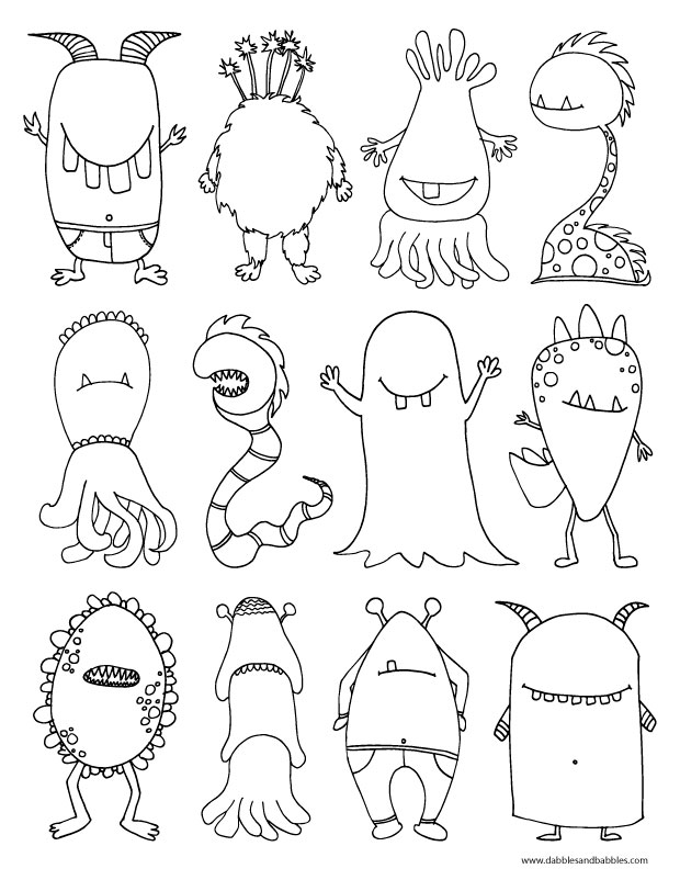 Monster Coloring Pages For Preschoolers At Getdrawings Free Download