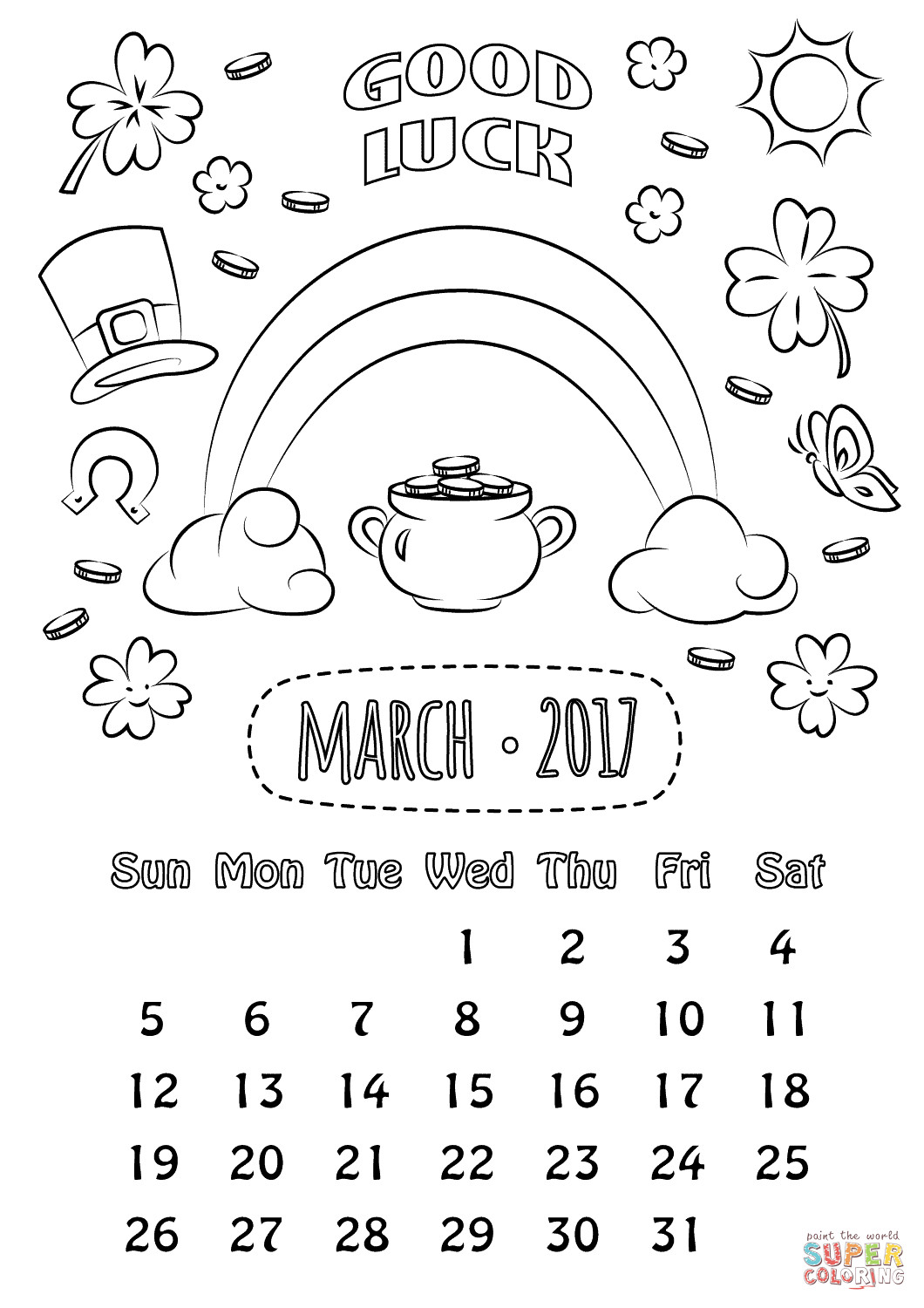 Monthly Calendar Coloring Pages at GetDrawings Free download
