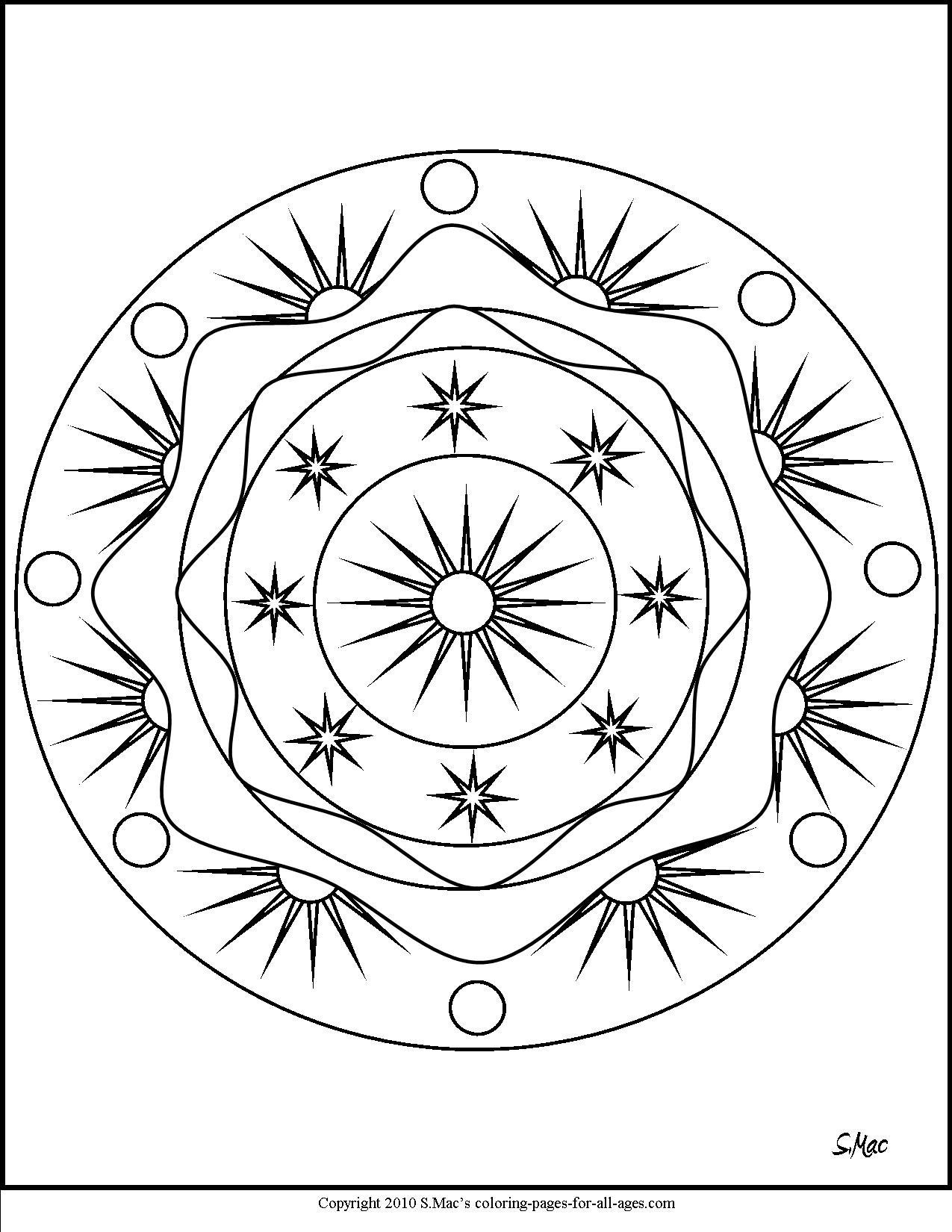 Moon Mandala Coloring Pages at GetDrawings | Free download