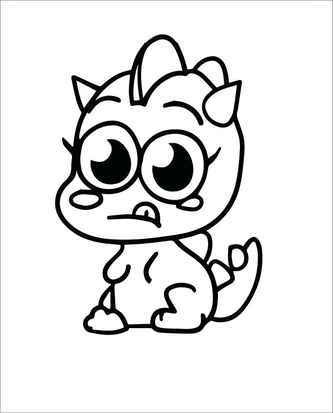 Simple Moshi Monsters Coloring Pages Poppet for Kindergarten