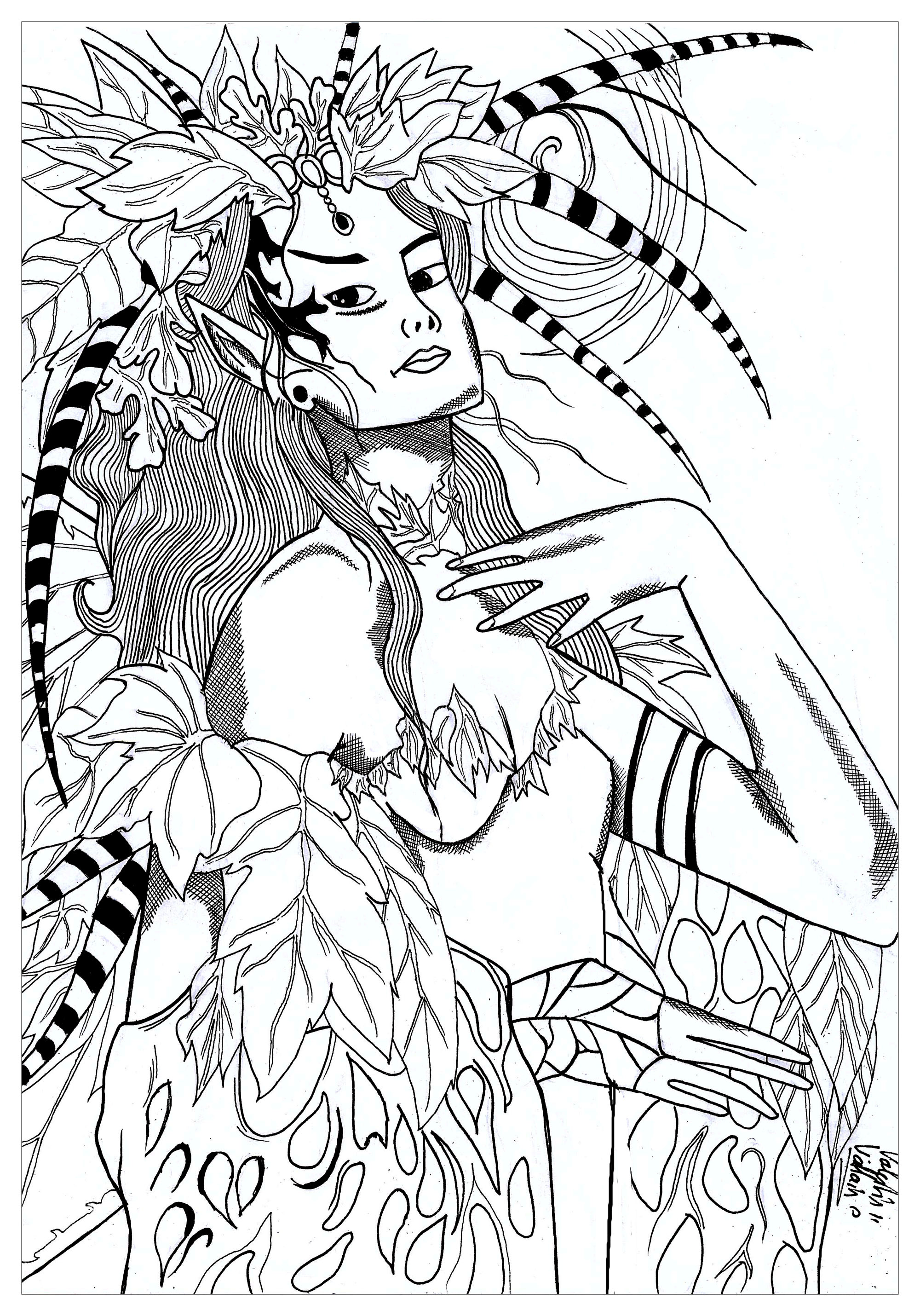 Mother Nature Coloring Pages at GetDrawings | Free download