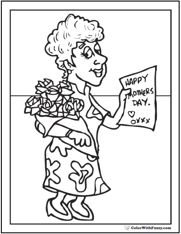 Mothers Day Coloring Pages Grandma at GetDrawings | Free download