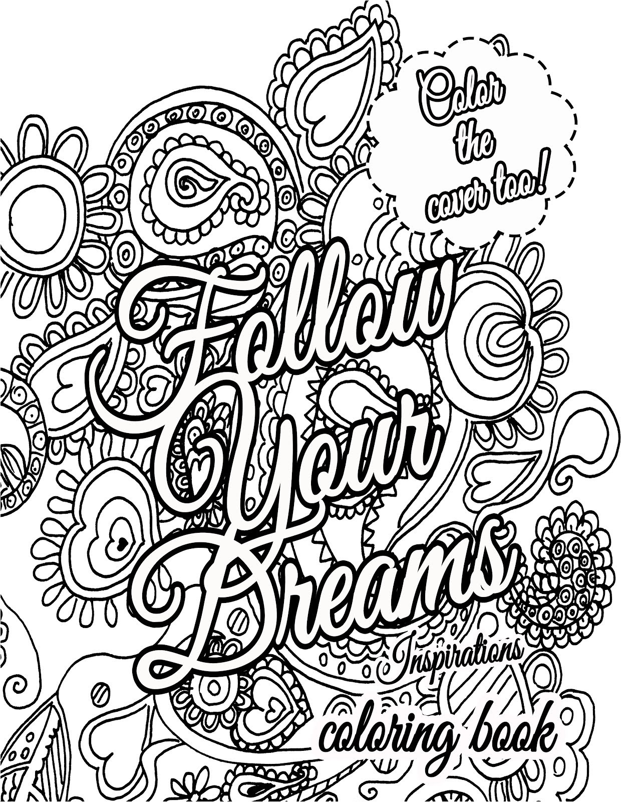 easy inspirational coloring pages