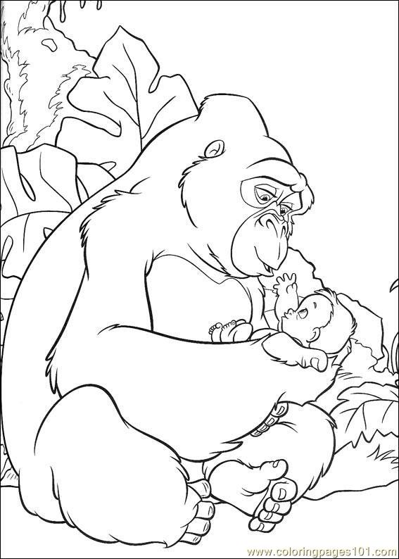 Mountain Gorilla Coloring Pages at GetDrawings | Free download