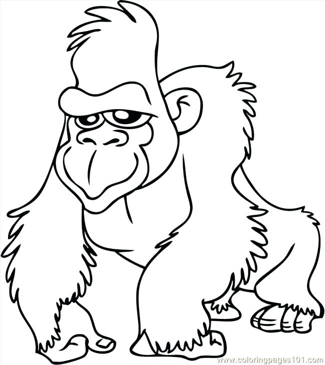 Mountain Gorilla Coloring Pages at GetDrawings | Free download