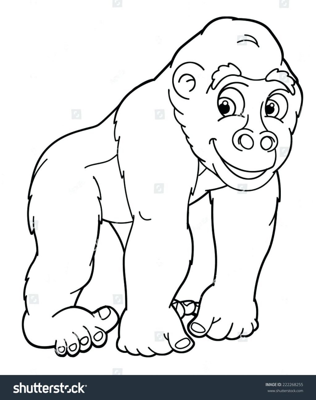 Mountain Gorilla Coloring Pages at GetDrawings | Free download
