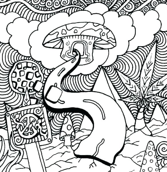 582x600 Trippy Mushroom Coloring Pages Mushroom Coloring Pages Colo...