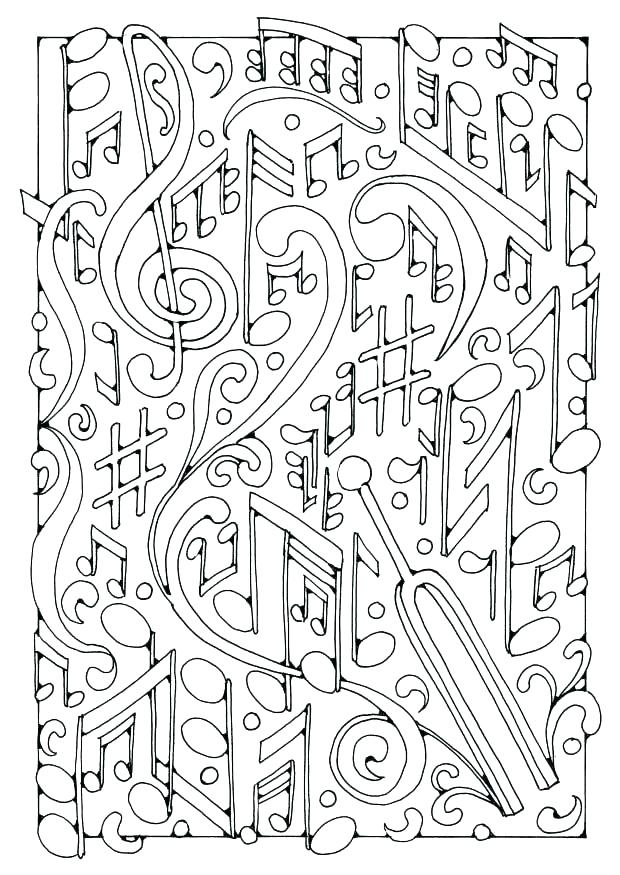 Music Notes Coloring Pages at GetDrawings | Free download